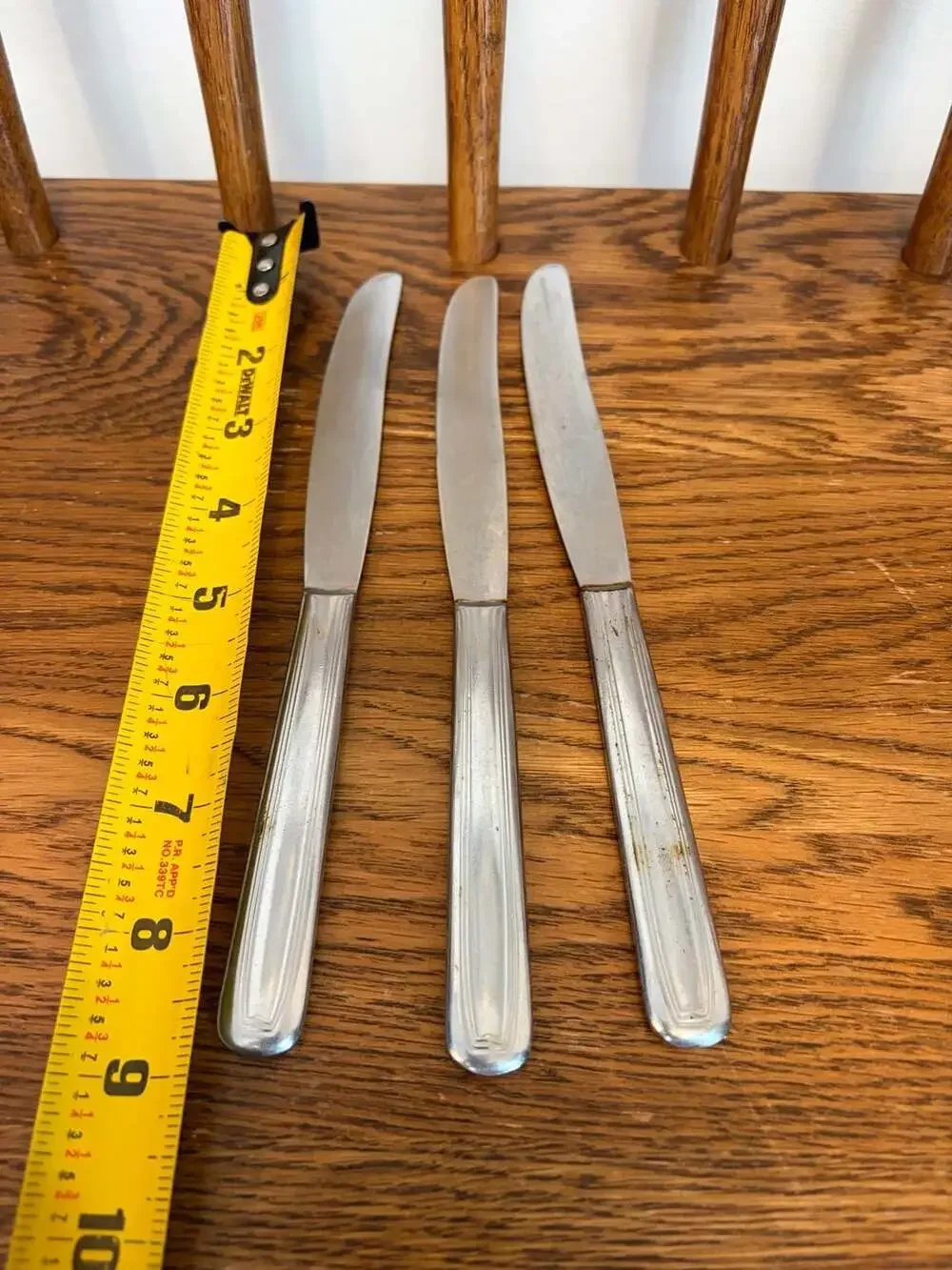 Vintage USA Stainless Steel Table Knives Set of 3